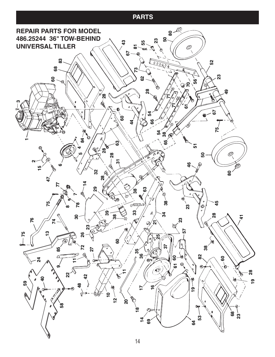 14 parts | Craftsman 486.252444 User Manual | Page 14 / 20
