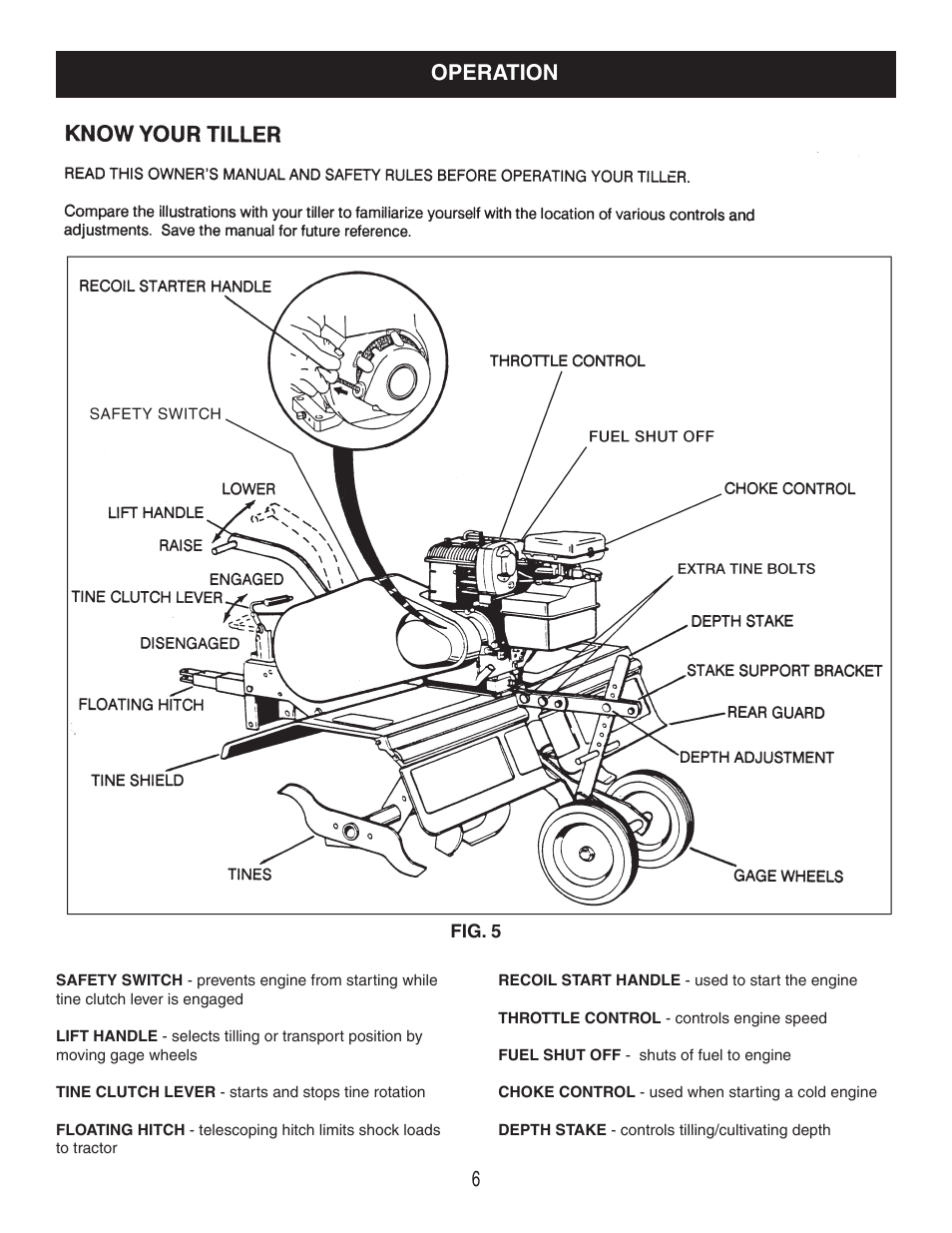 Operation | Craftsman 486.252444 User Manual | Page 6 / 20