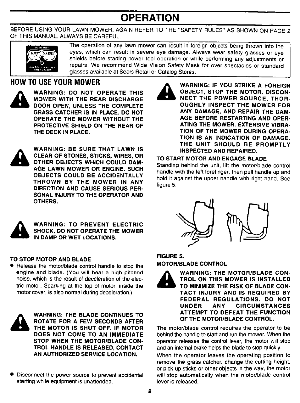 Operation | Craftsman 247.370251 User Manual | Page 8 / 18