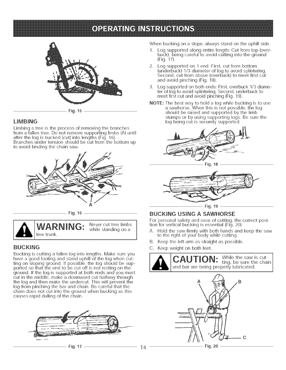 Warning, Caution | Craftsman 316.350840 User Manual | Page 14 / 28