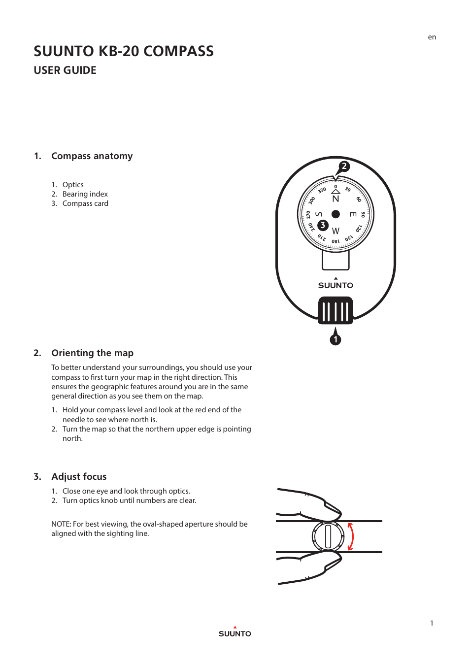 SUUNTO KB-20 User Manual | 3 pages