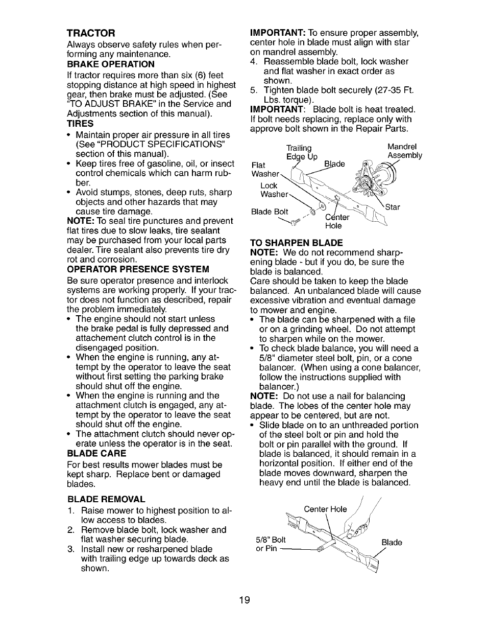 Tractor | Craftsman 917.273800 User Manual | Page 19 / 60