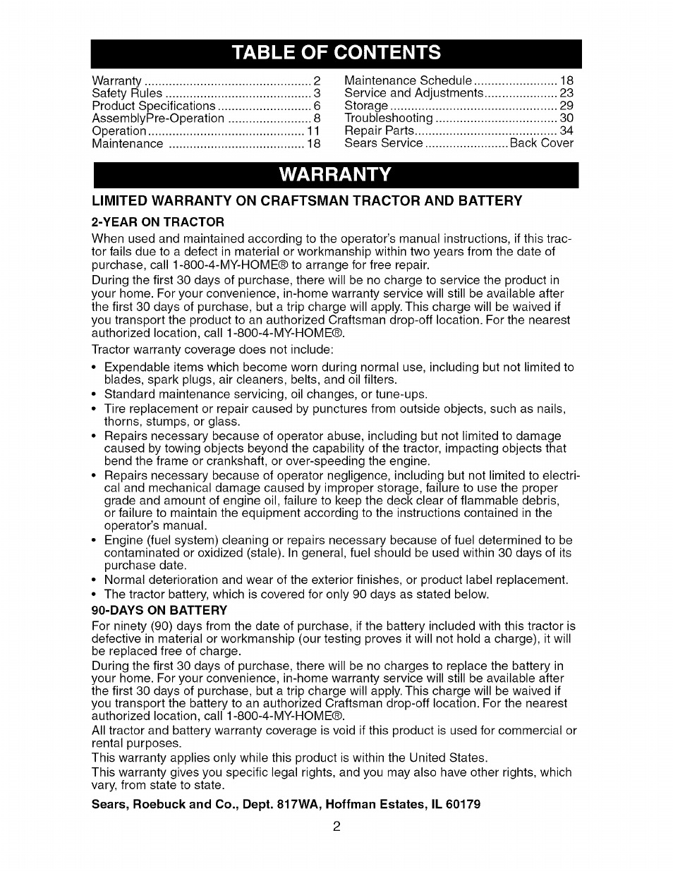 Craftsman 917.275764 User Manual | Page 2 / 56
