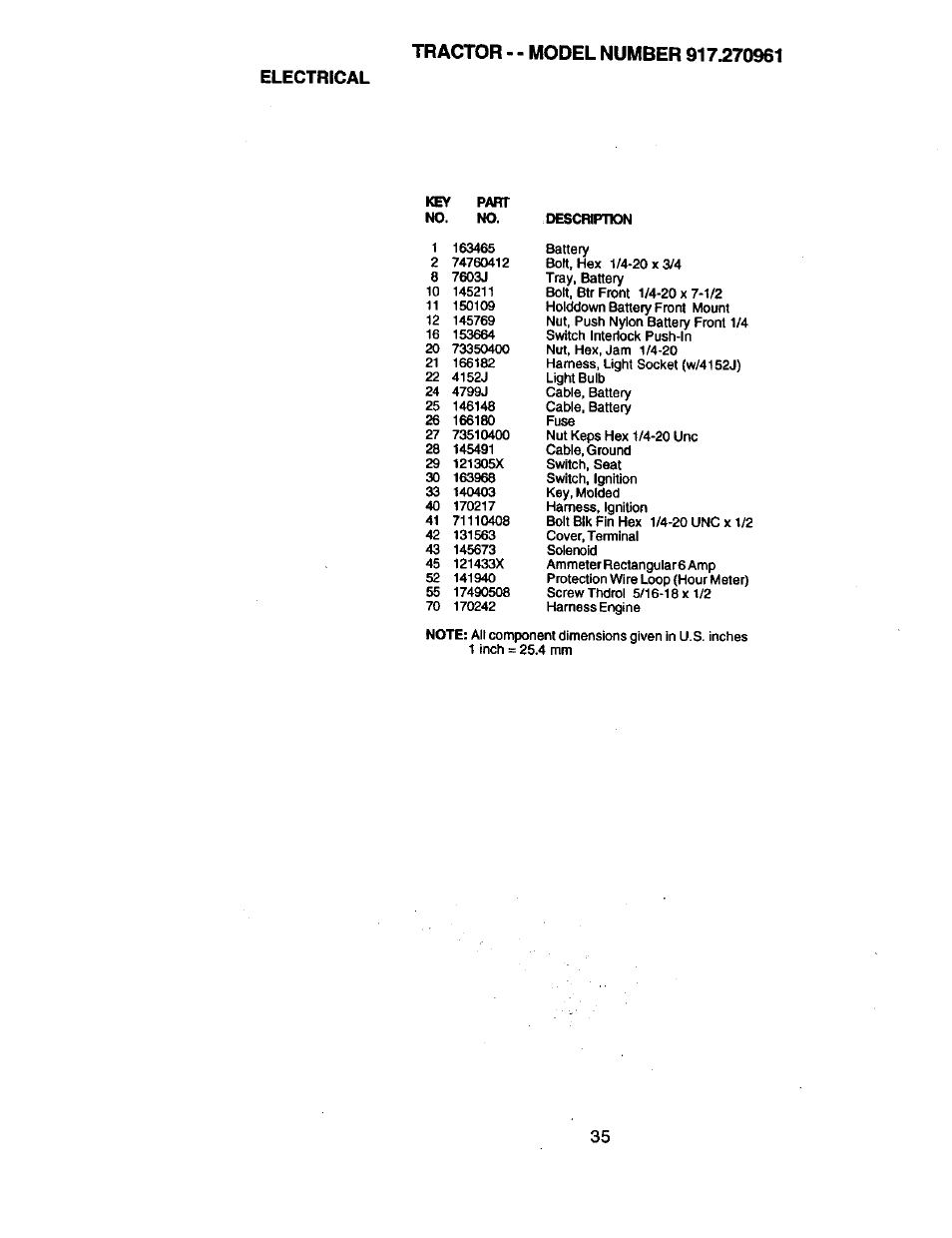 Electrical | Craftsman 917.270961 User Manual | Page 35 / 60