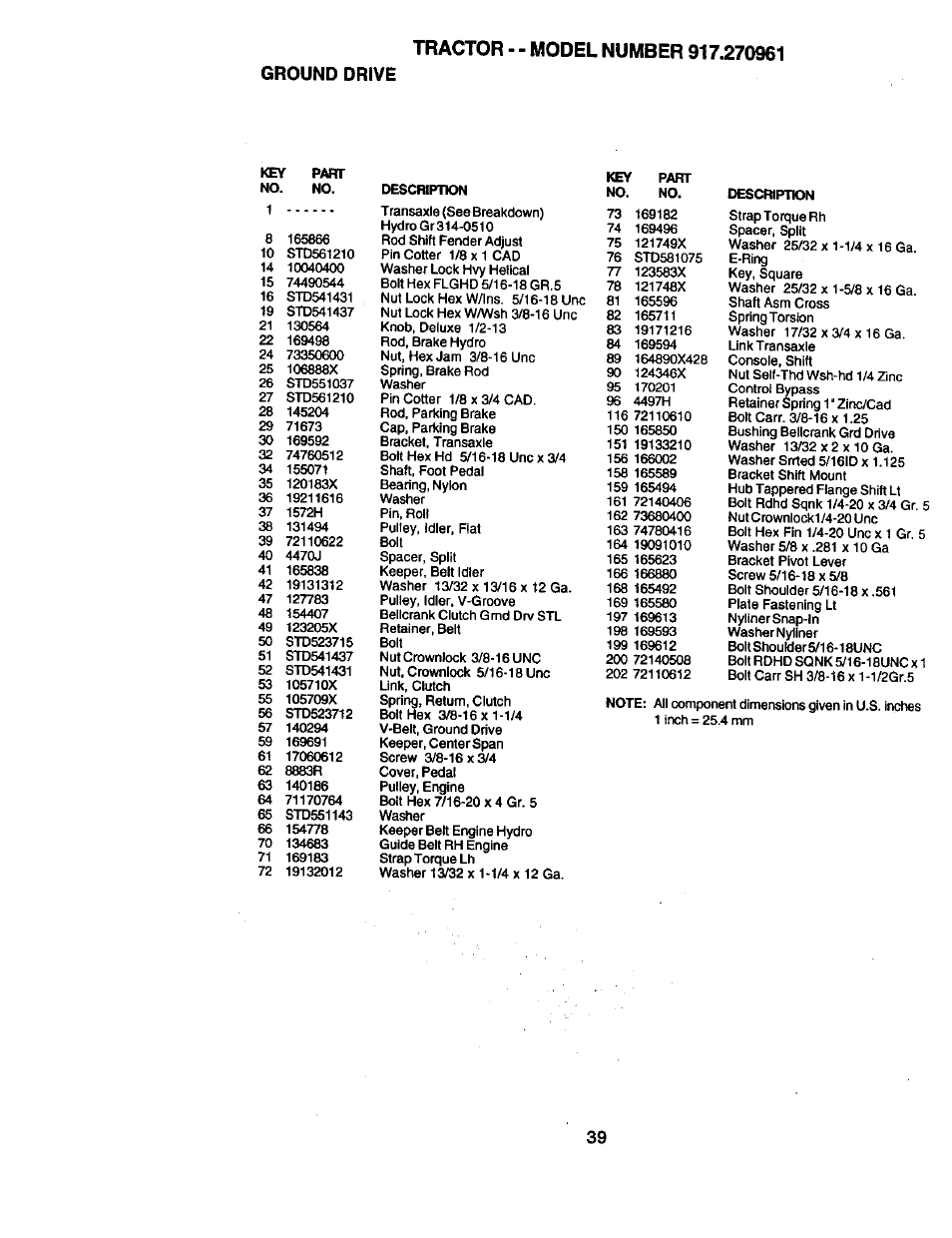 Ground drive | Craftsman 917.270961 User Manual | Page 39 / 60