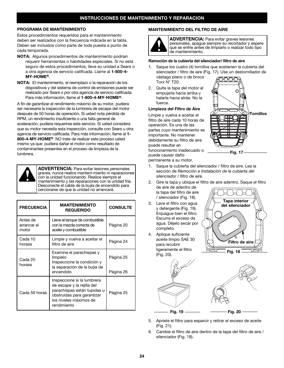 Craftsman 316.79192 User Manual | Page 24 / 32