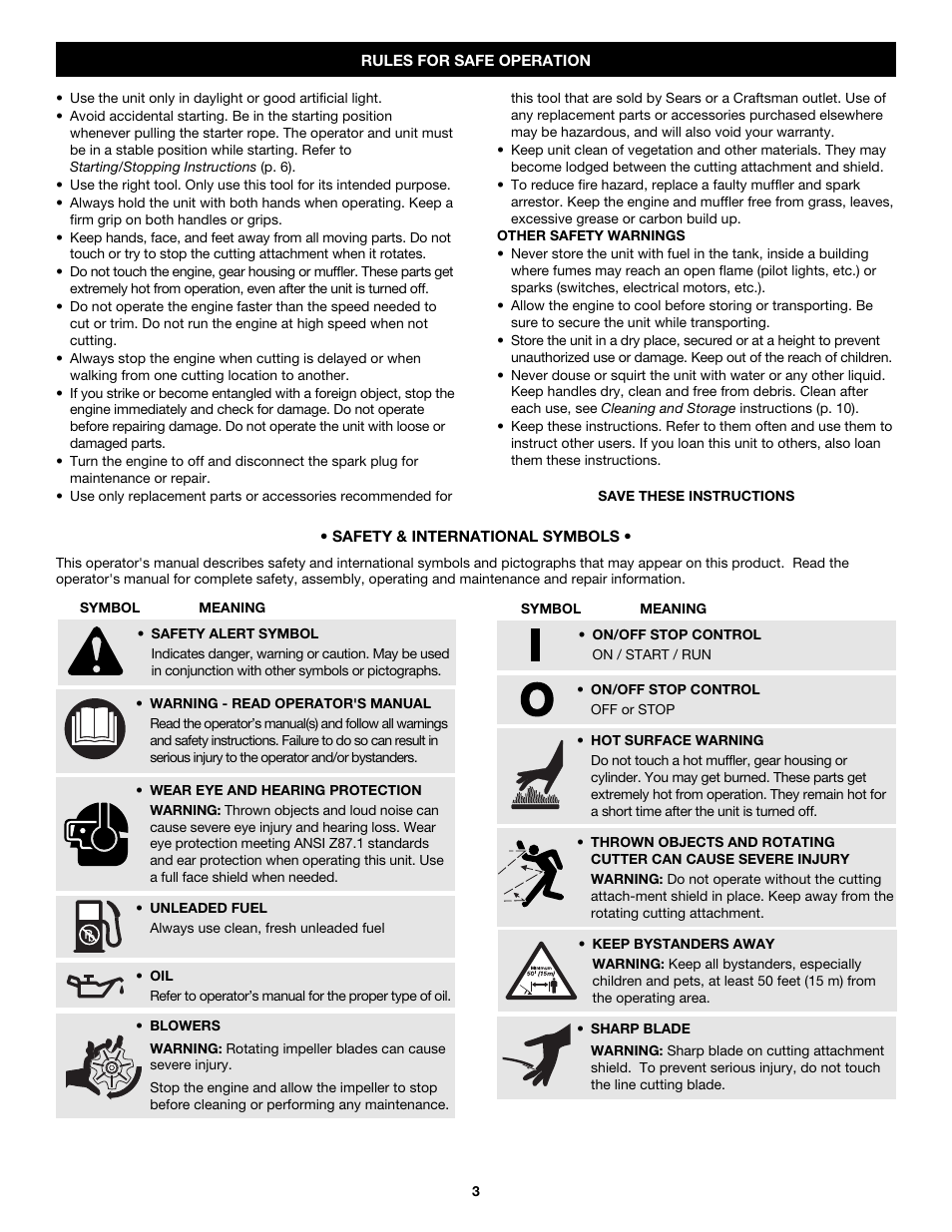 Craftsman 316.79192 User Manual | Page 3 / 32