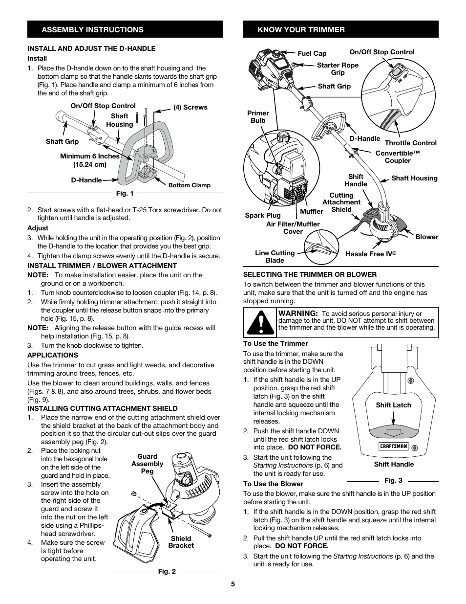 Craftsman 316.79192 User Manual | Page 5 / 32