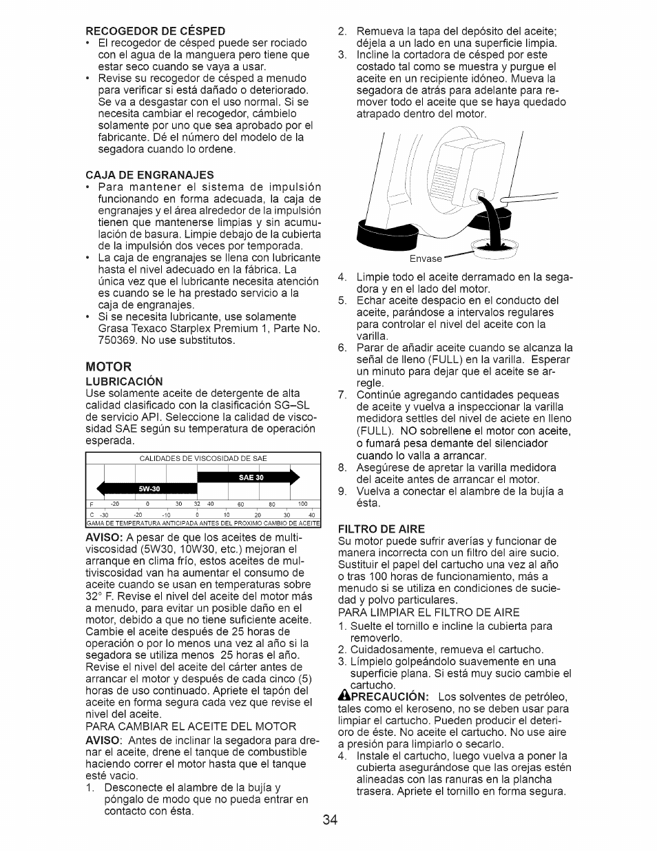 Motor | Craftsman 917.374100 User Manual | Page 34 / 52