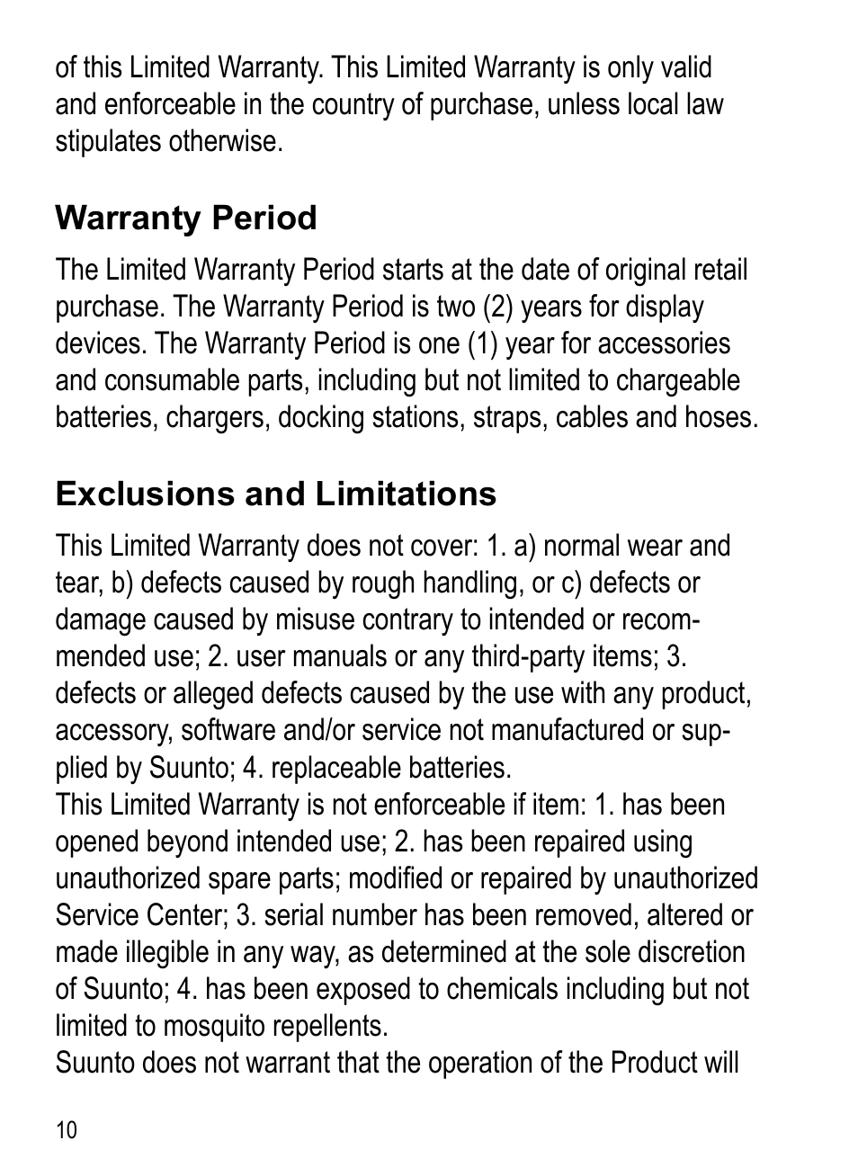 SUUNTO SK-7 DIVE COMPASS User Manual | Page 10 / 12