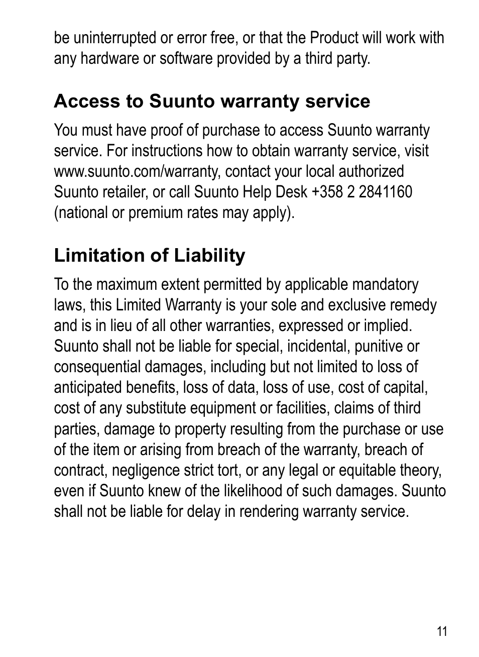 SUUNTO SK-7 DIVE COMPASS User Manual | Page 11 / 12