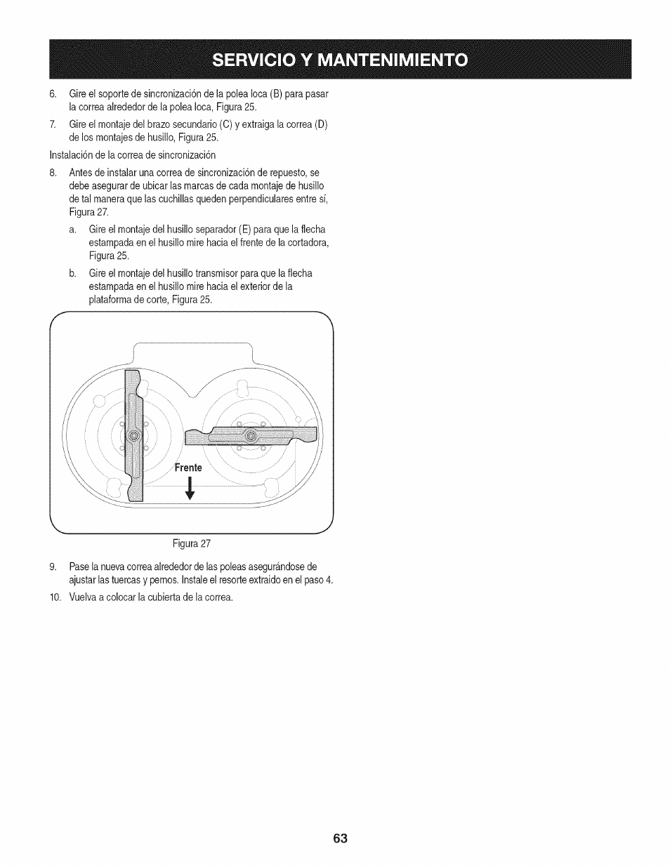 Servicio y mantenimient | Craftsman 247.887330 User Manual | Page 63 / 72