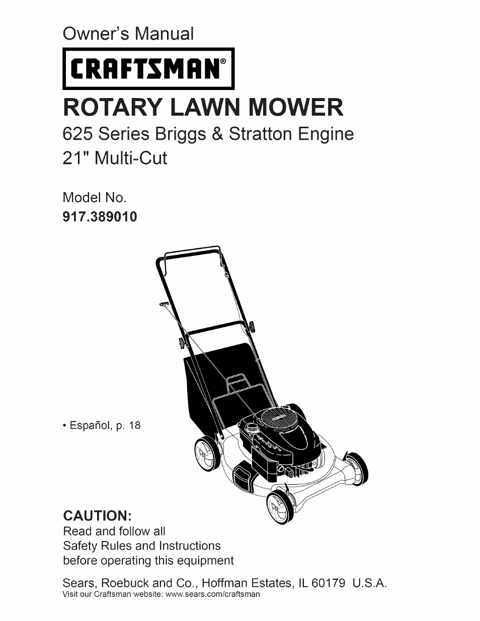 Craftsman 917.389010 User Manual | 44 pages