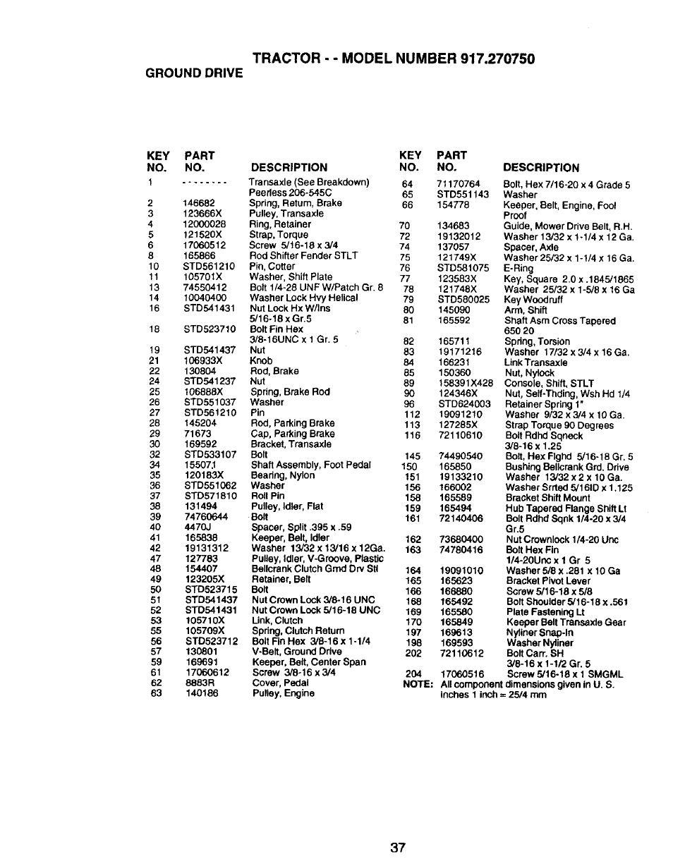 Ground drive | Craftsman 917.270750 User Manual | Page 37 / 60