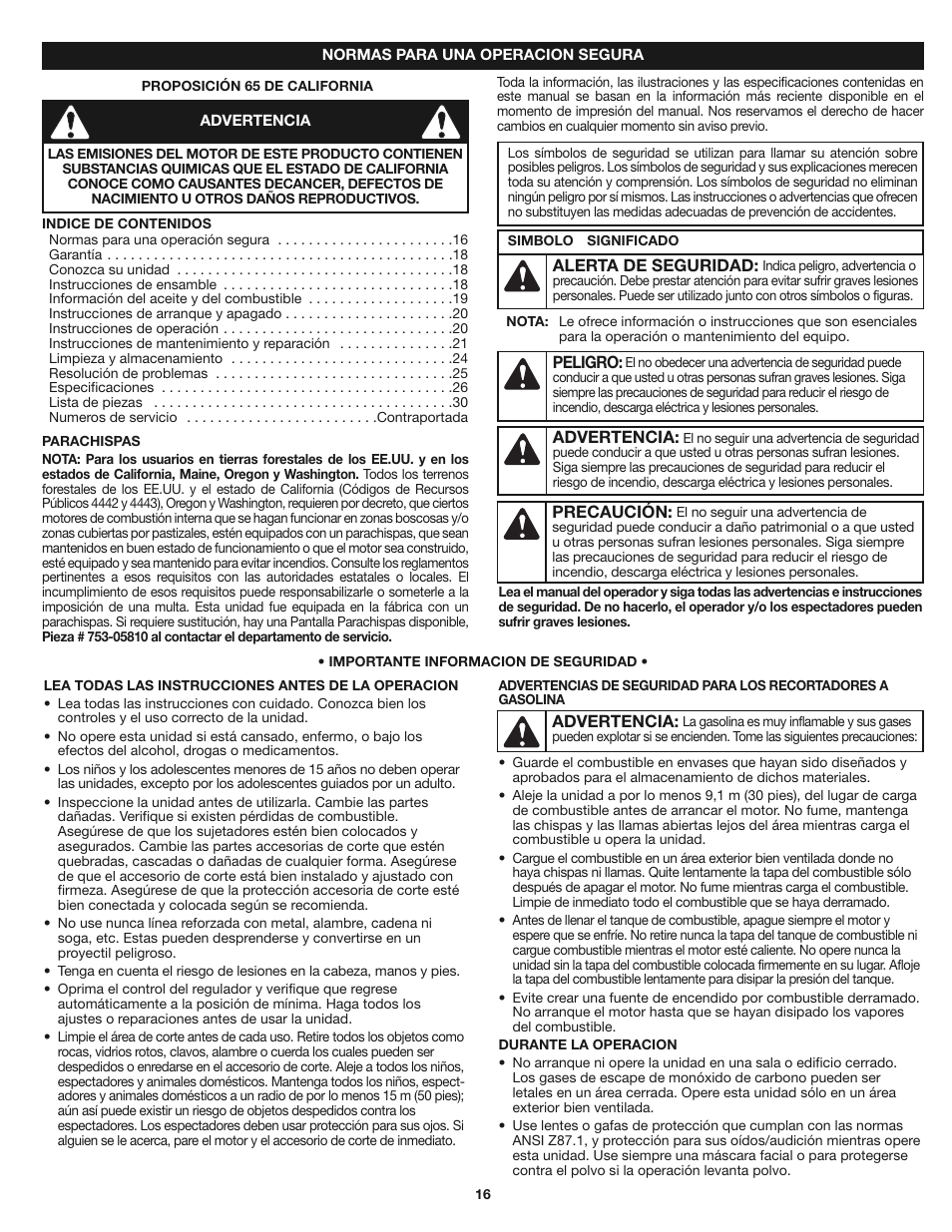Craftsman 316.79199 User Manual | Page 16 / 32