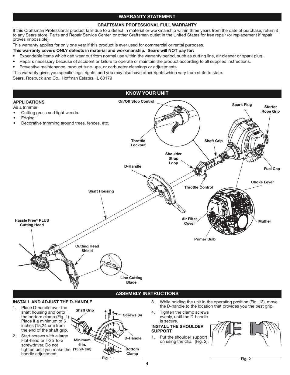 Craftsman 316.79199 User Manual | Page 4 / 32