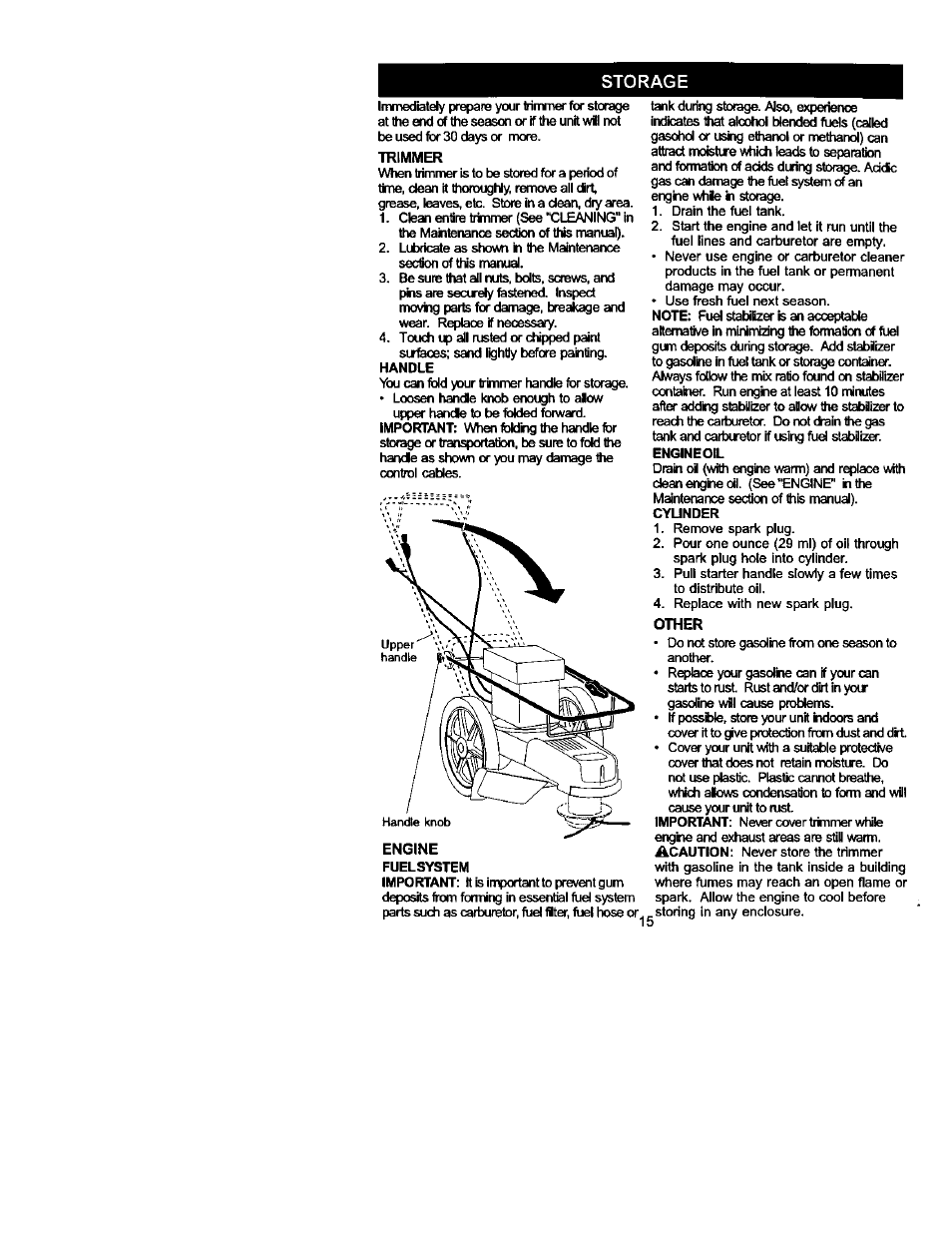 Storage | Craftsman 917.773423 User Manual | Page 15 / 25