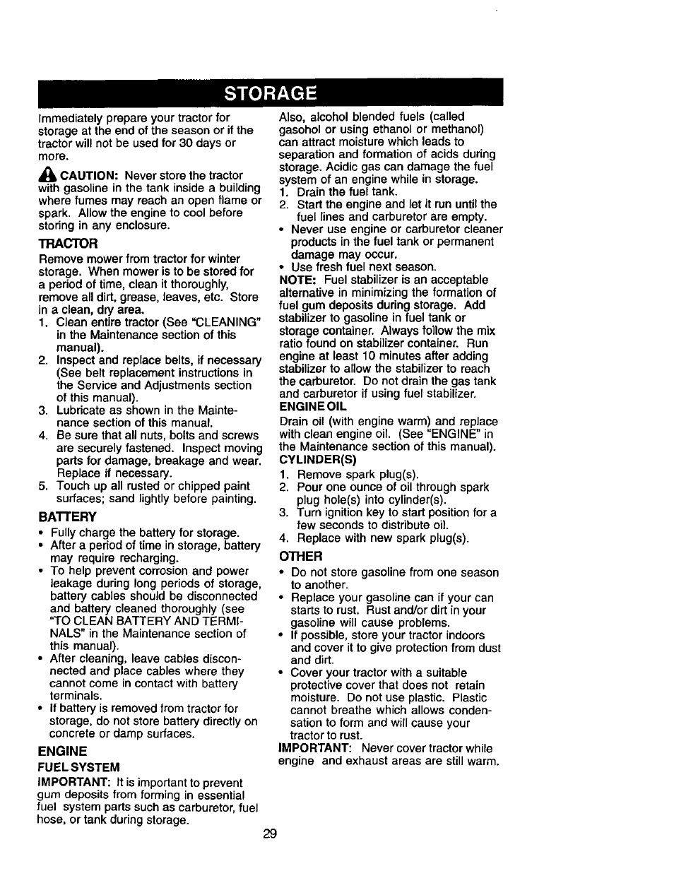 Storage | Craftsman 917.272068 User Manual | Page 29 / 64