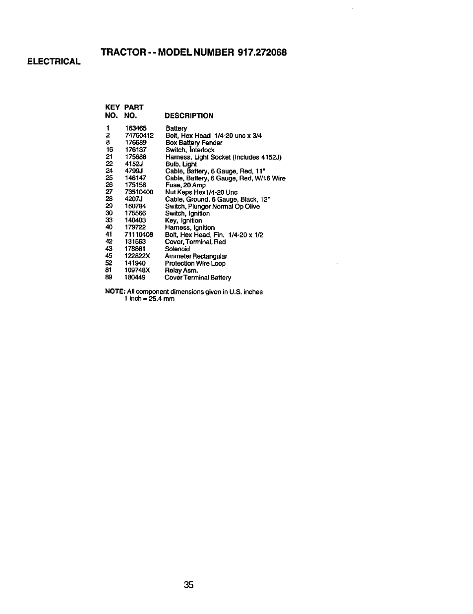 Electrical | Craftsman 917.272068 User Manual | Page 35 / 64