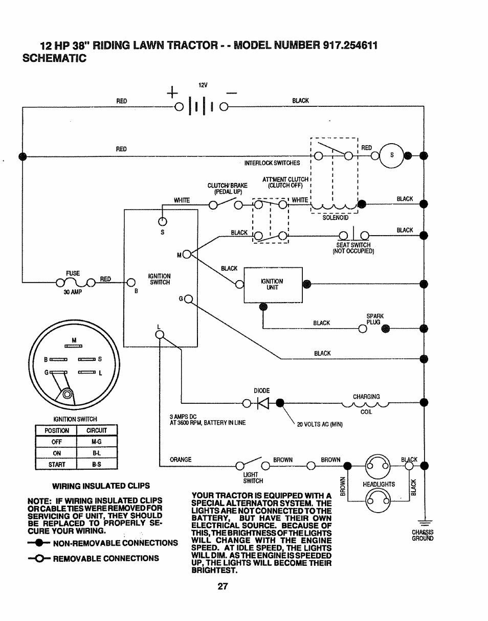 12 hp 38 | Craftsman 917.254611 User Manual | Page 27 / 52