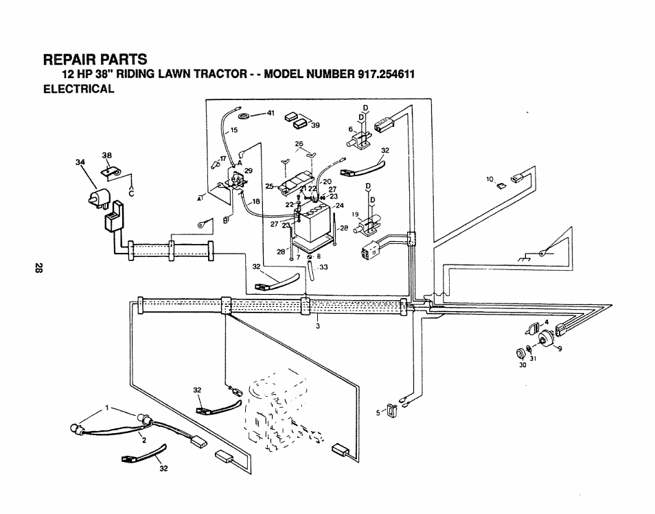 Repair parts | Craftsman 917.254611 User Manual | Page 28 / 52