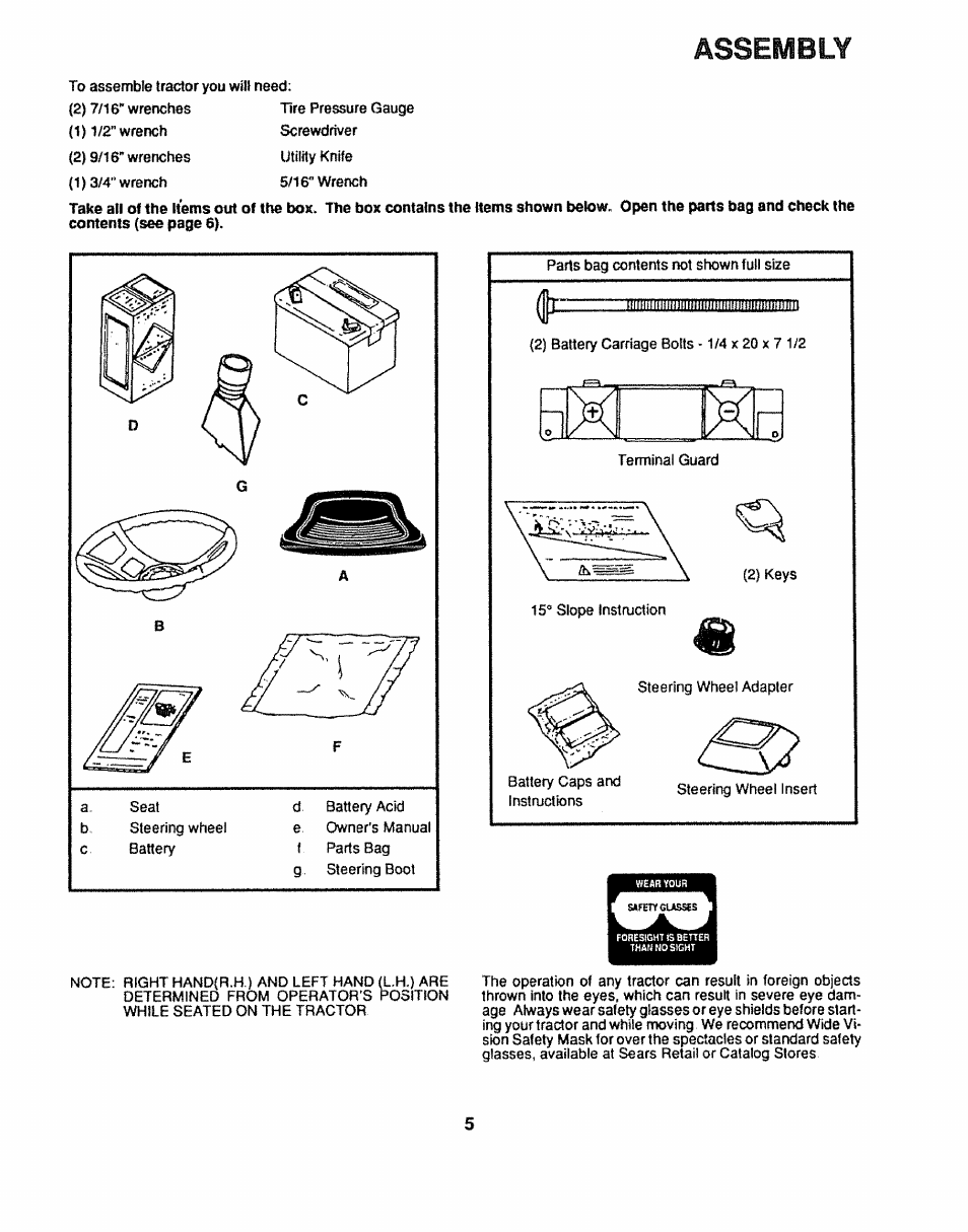 Assembly | Craftsman 917.254611 User Manual | Page 5 / 52