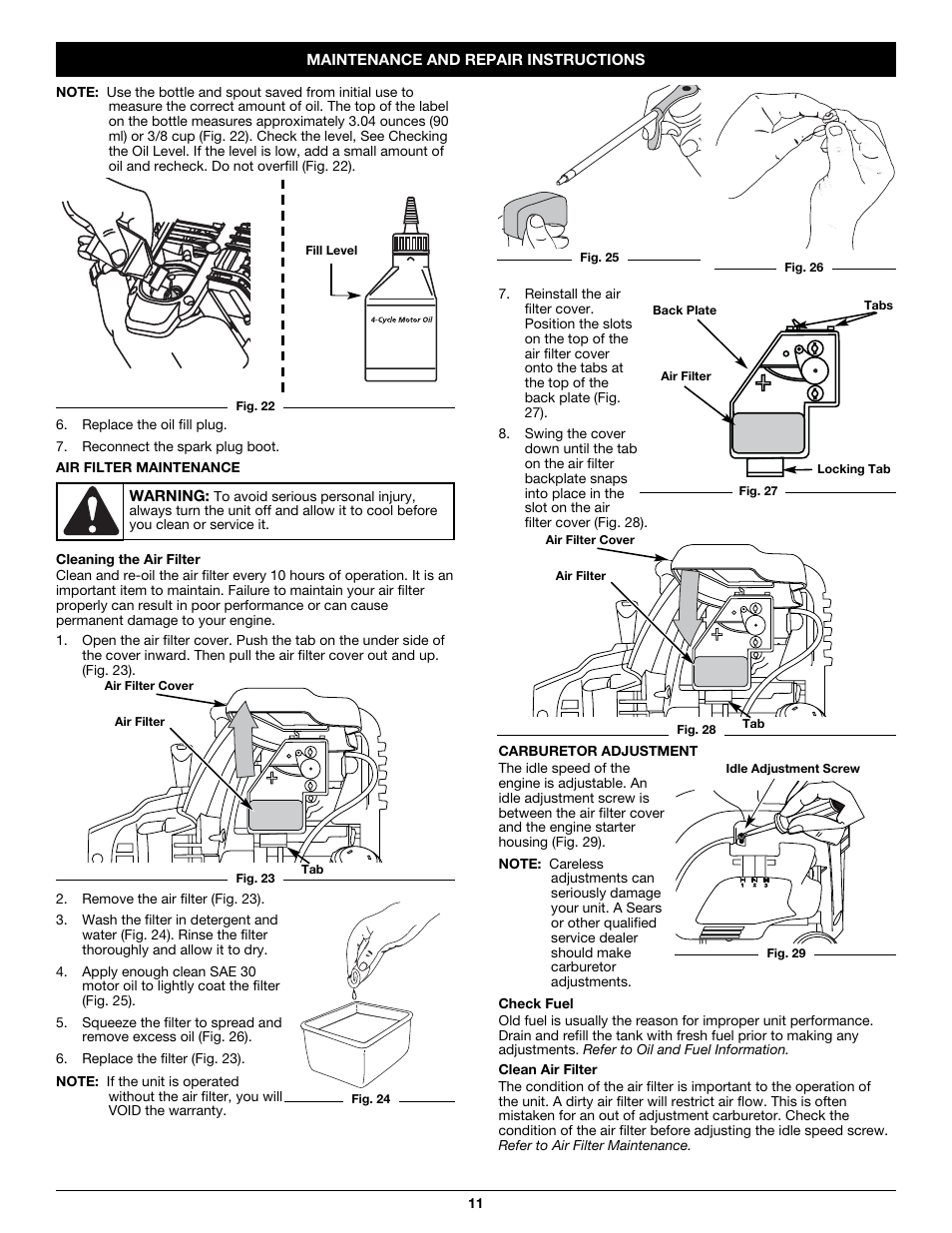 Craftsman 316.79617 User Manual | Page 11 / 36