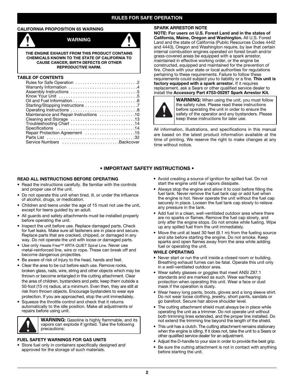 Craftsman 316.79617 User Manual | Page 2 / 36