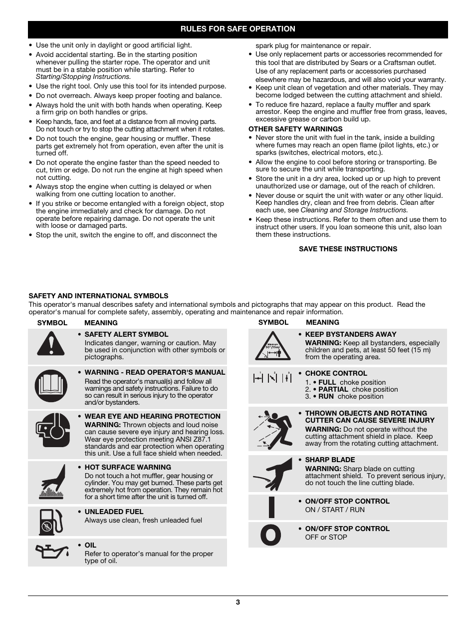 Craftsman 316.79617 User Manual | Page 3 / 36