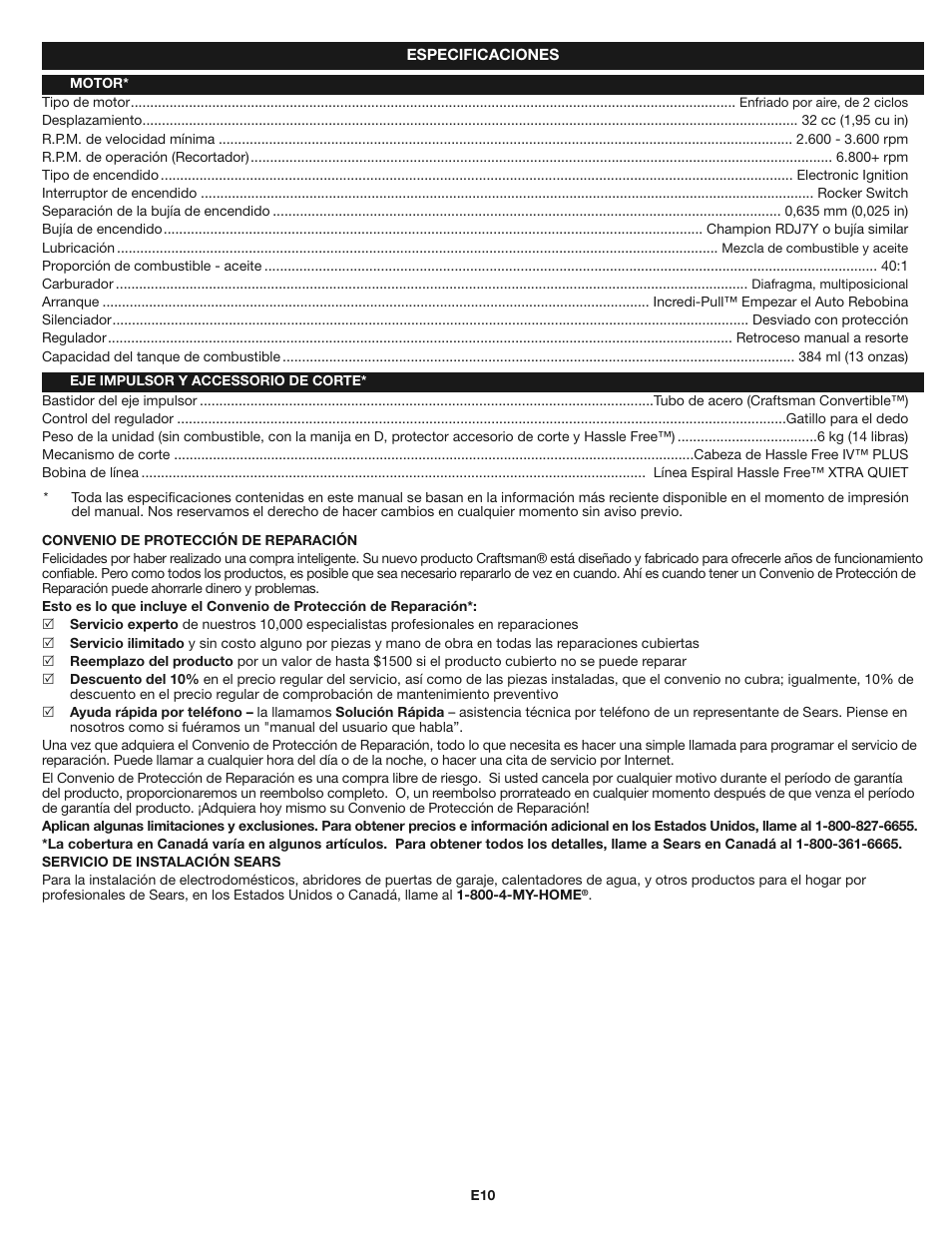 Craftsman 316.7919 User Manual | Page 22 / 28
