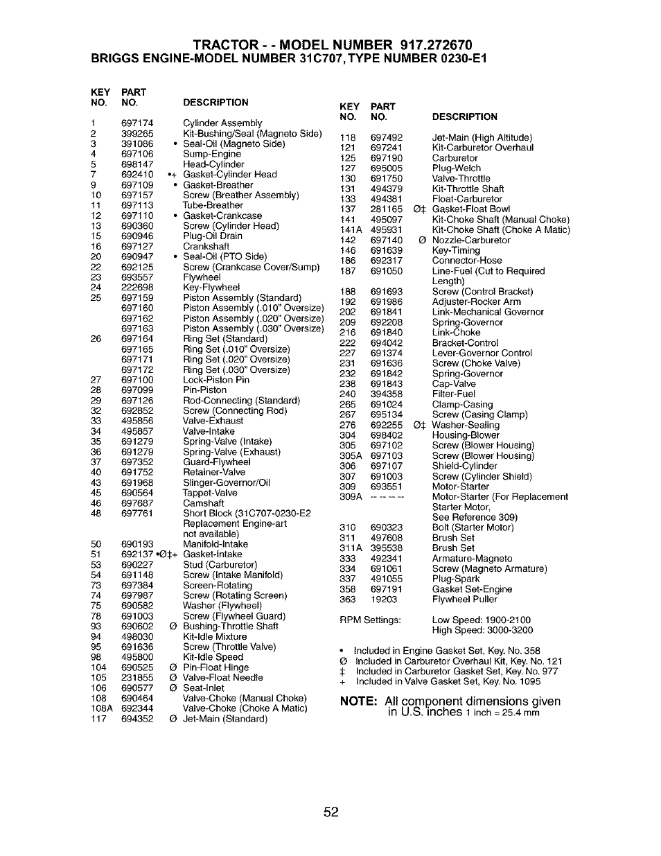 Craftsman 917.272670 User Manual | Page 52 / 56