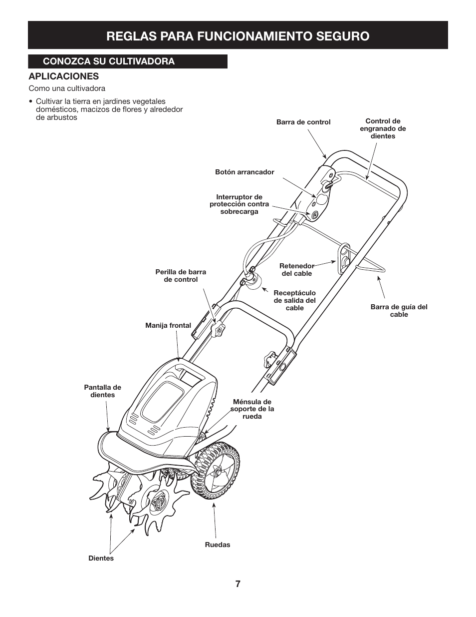 Reglas para funcionamiento seguro | Craftsman 316.2926 User Manual | Page 23 / 32