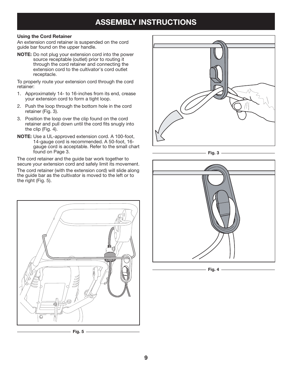 Assembly instructions | Craftsman 316.2926 User Manual | Page 9 / 32