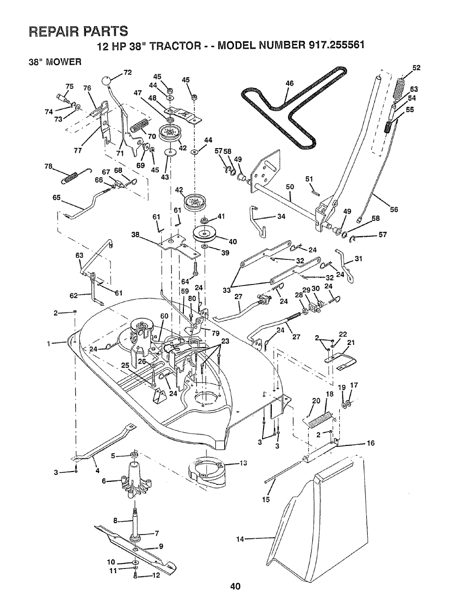 Craftsman 917.255561 User Manual | Page 40 / 52