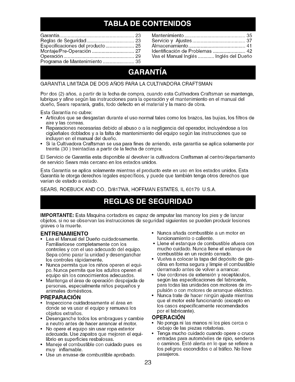 Craftsman 917.296040 User Manual | Page 23 / 56