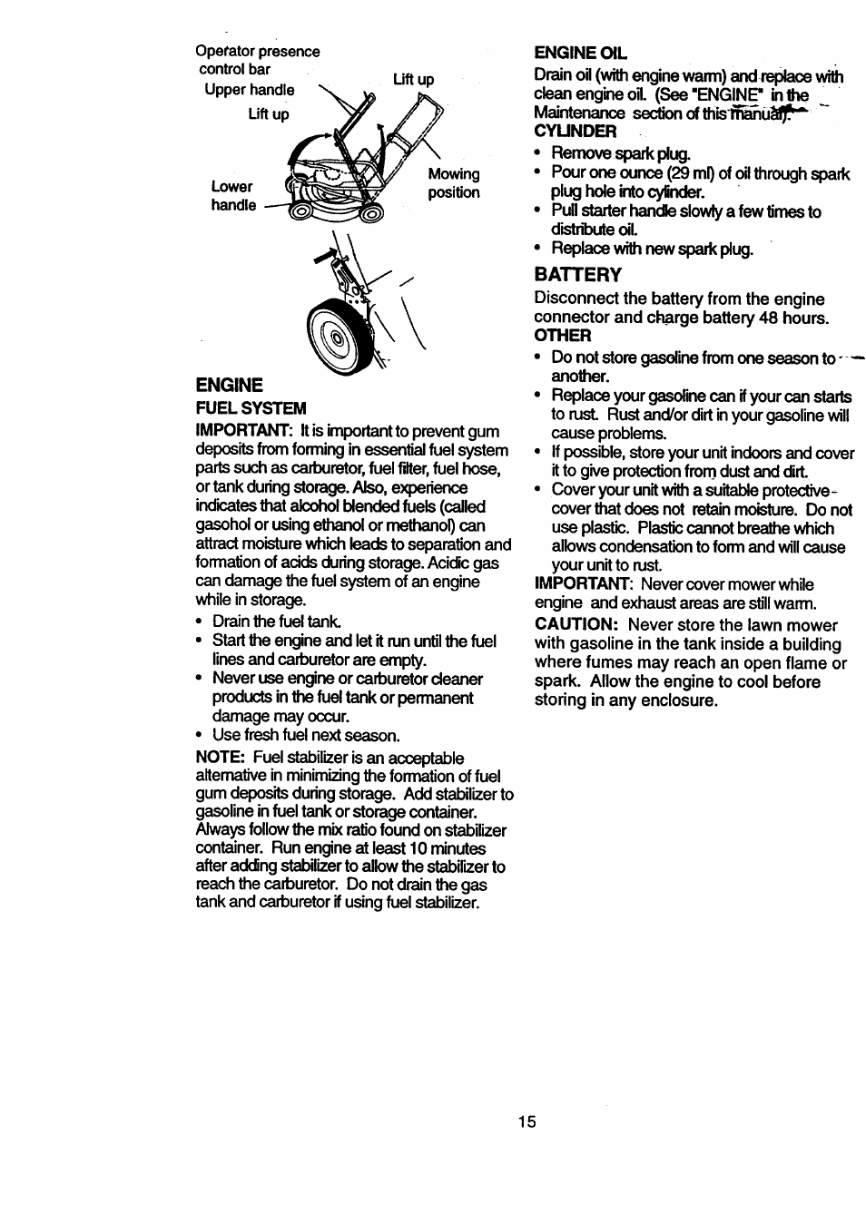 Engine, Battery | Craftsman 917.377631 User Manual | Page 15 / 46