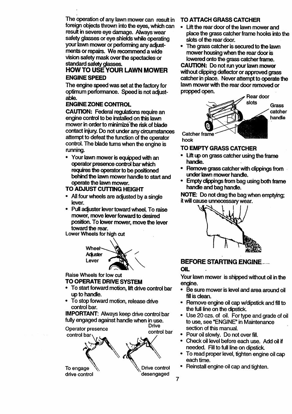 How to use your lawn mower engine speed | Craftsman 917.377631 User Manual | Page 7 / 46