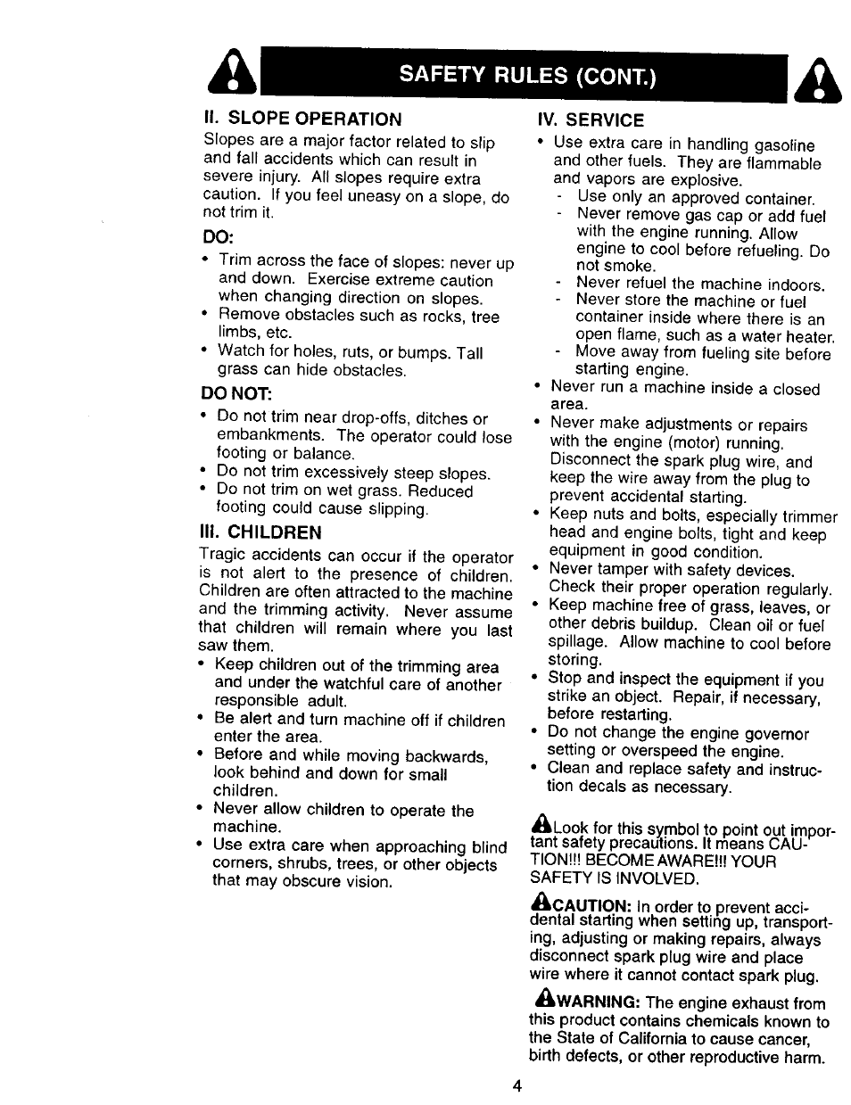 Safety rules (cont.) | Craftsman 917.77341 User Manual | Page 4 / 26
