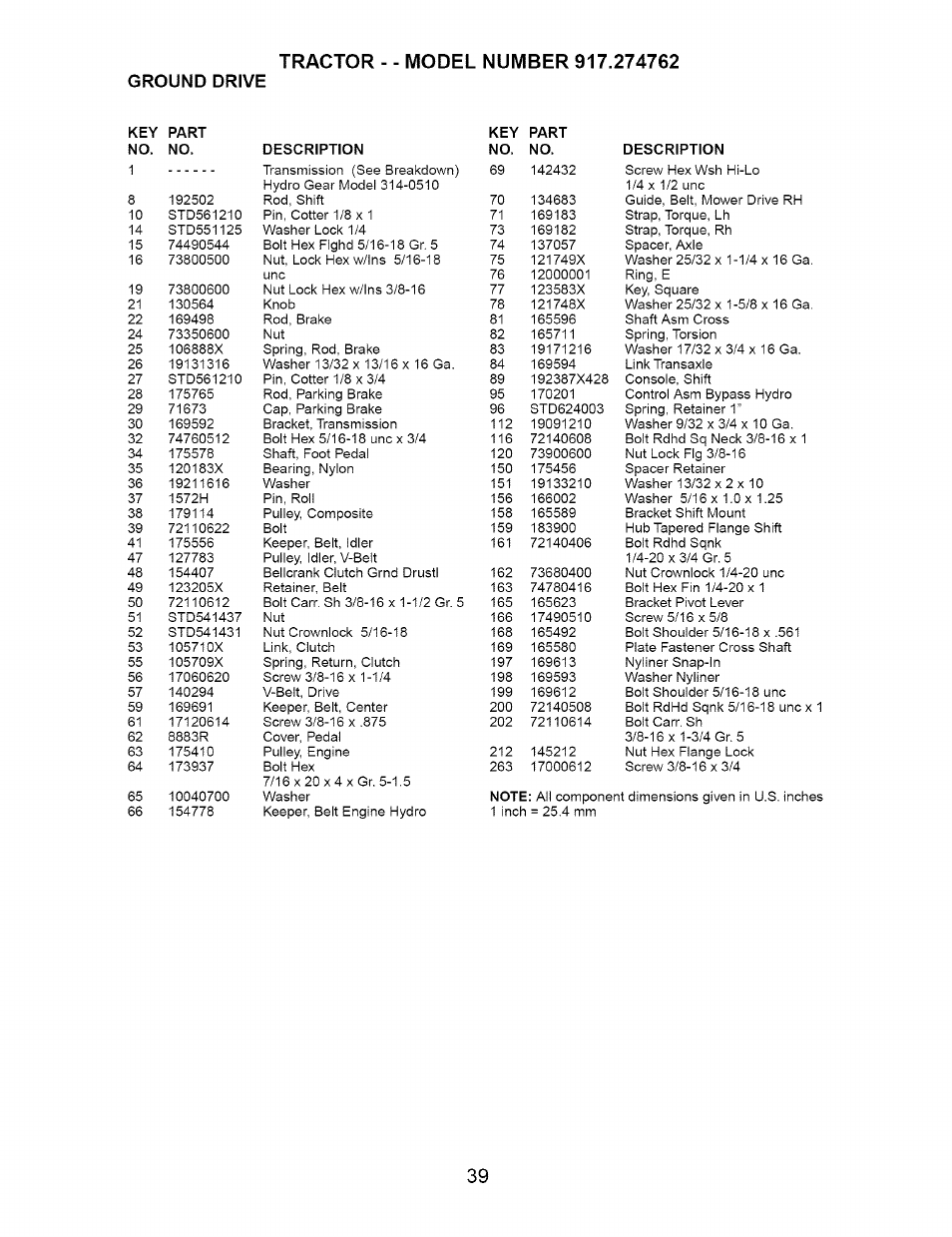 Ground drive | Craftsman 917.274762 User Manual | Page 39 / 56