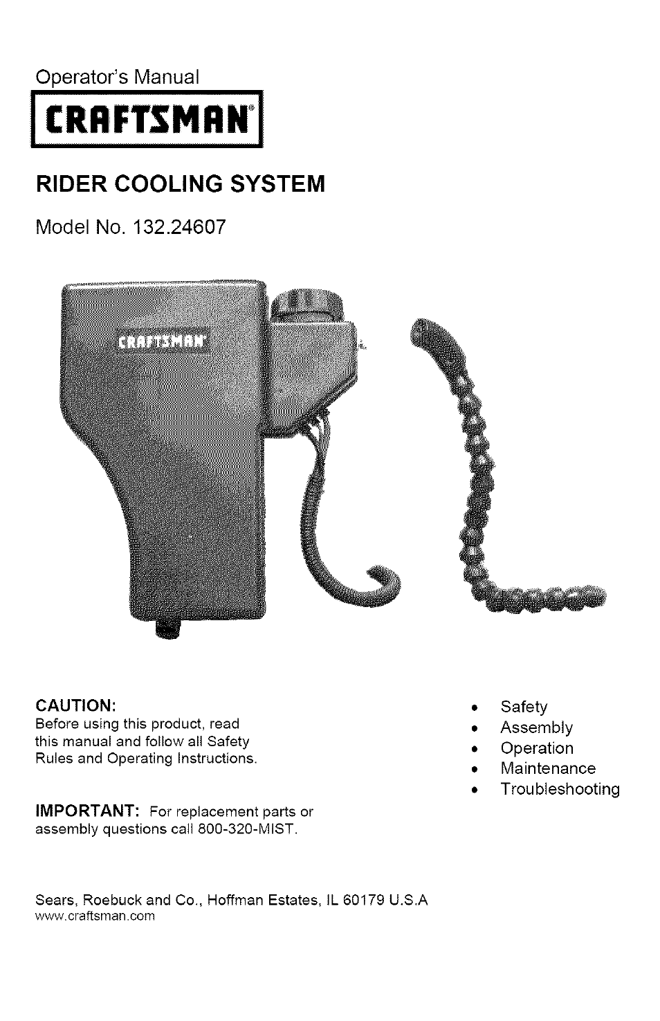 Craftsman 132.24607 User Manual | 20 pages