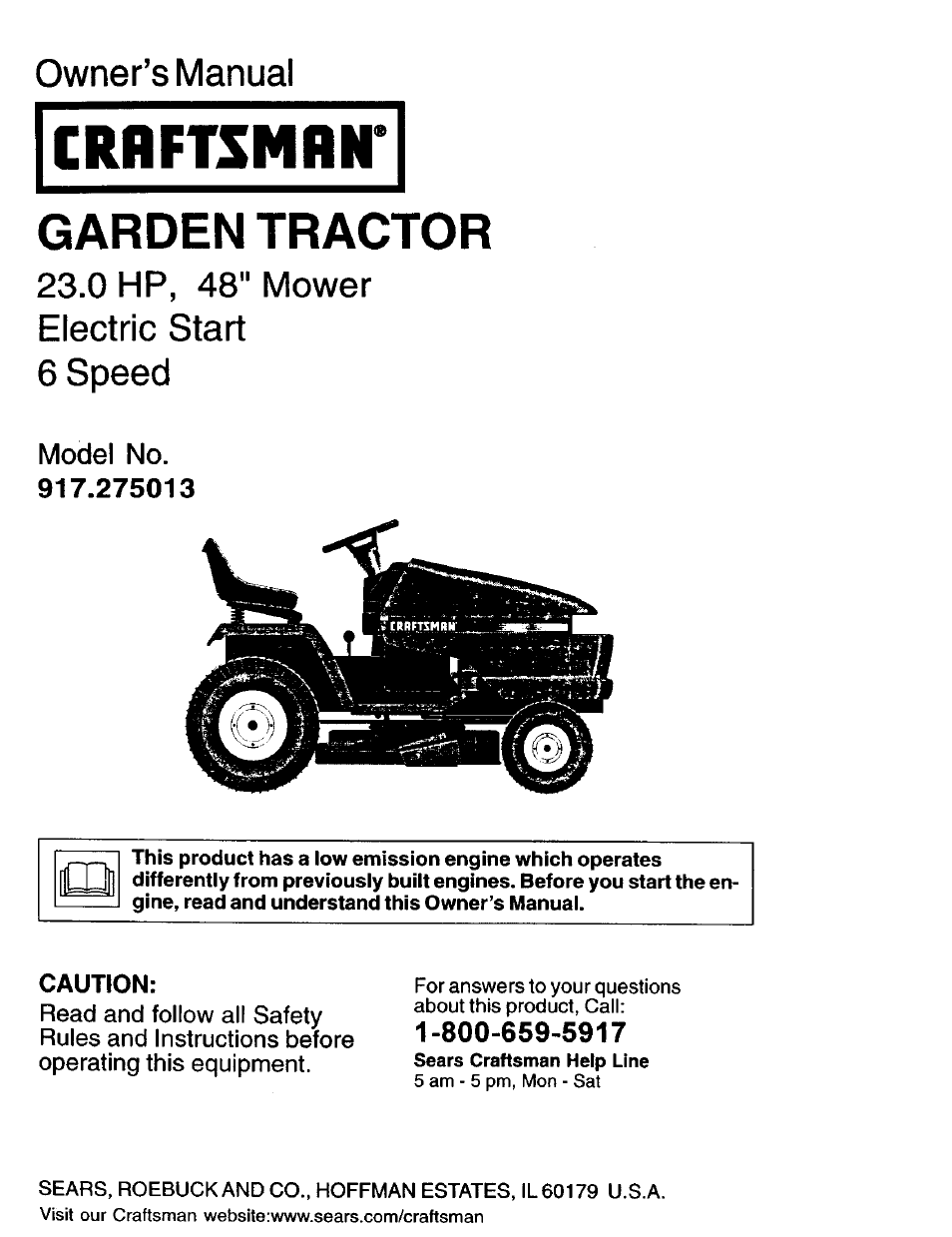 Craftsman 917.275013 User Manual | 60 pages