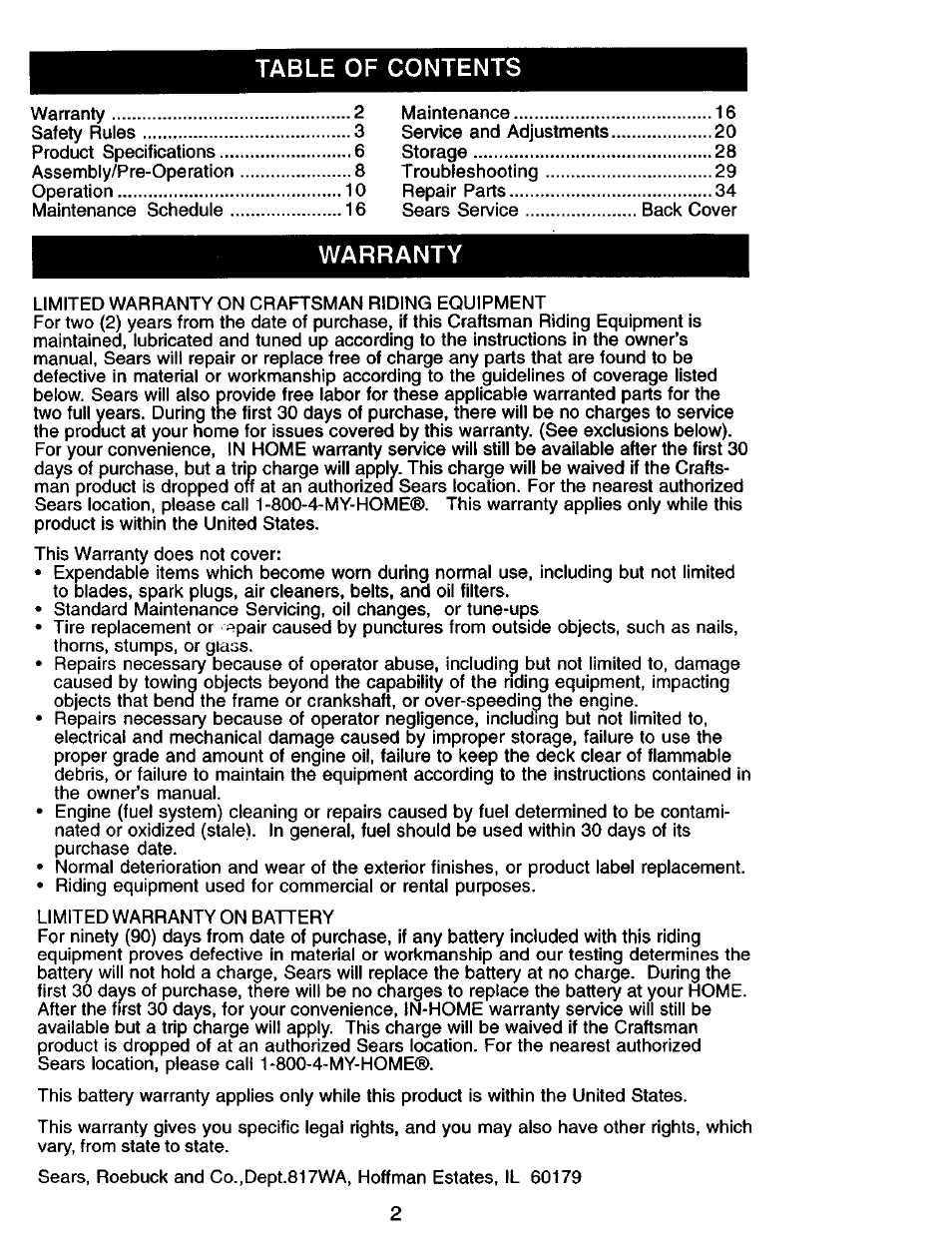 Craftsman 917.275013 User Manual | Page 2 / 60