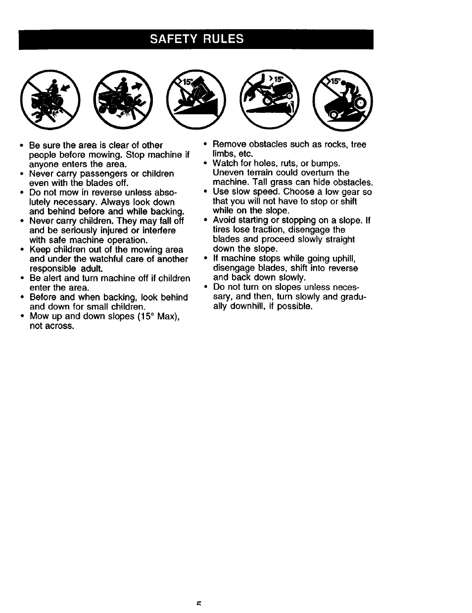 Safety rules | Craftsman 917.275013 User Manual | Page 5 / 60