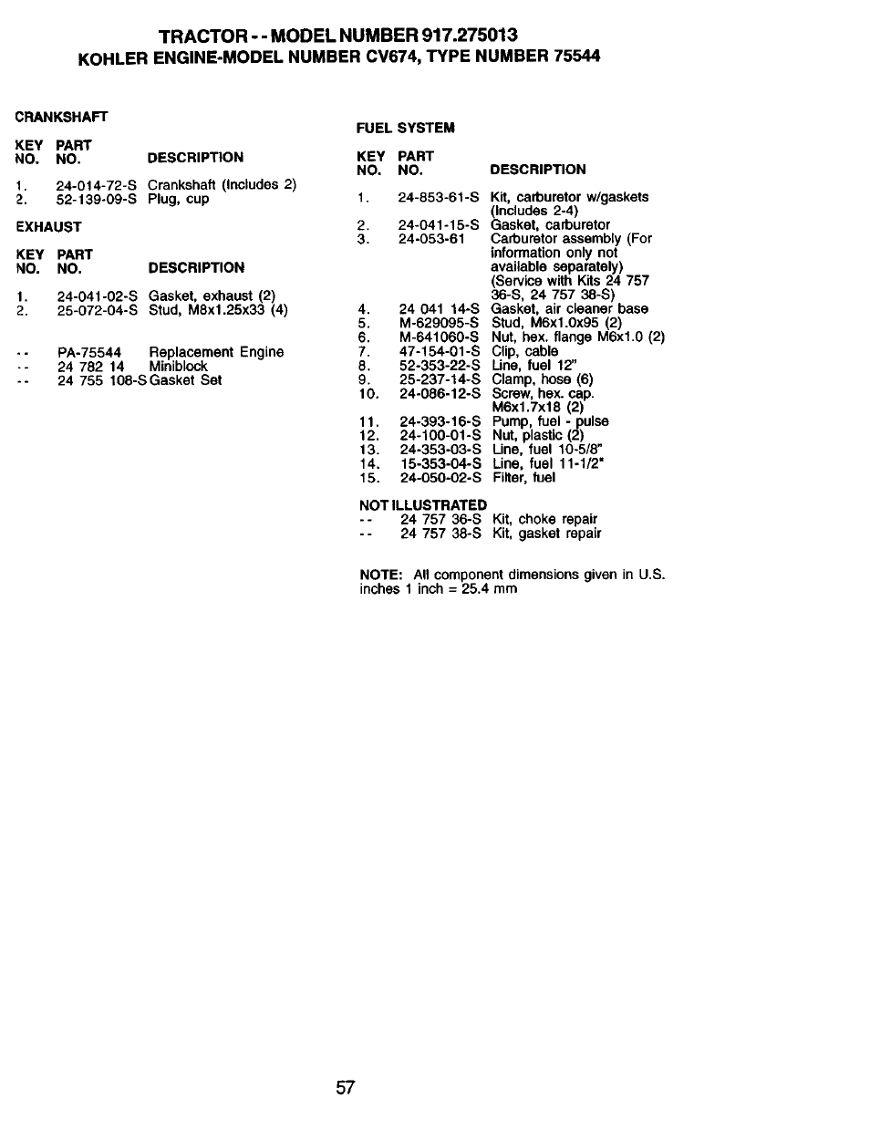 Craftsman 917.275013 User Manual | Page 57 / 60