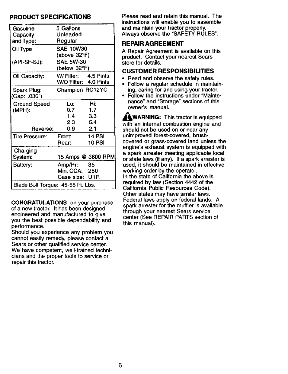 Craftsman 917.275013 User Manual | Page 6 / 60