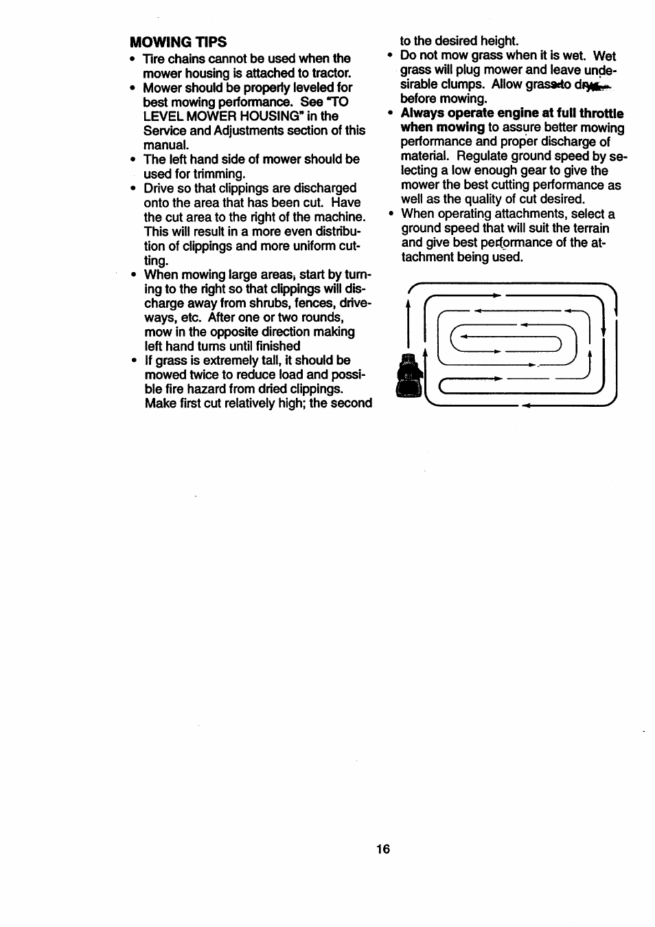 Mowing tips | Craftsman 917.270512 User Manual | Page 16 / 60