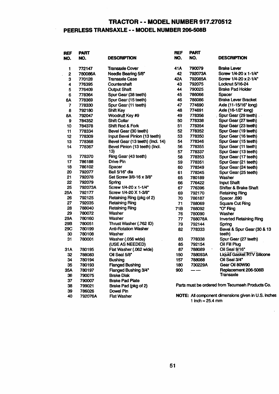 Craftsman 917.270512 User Manual | Page 51 / 60