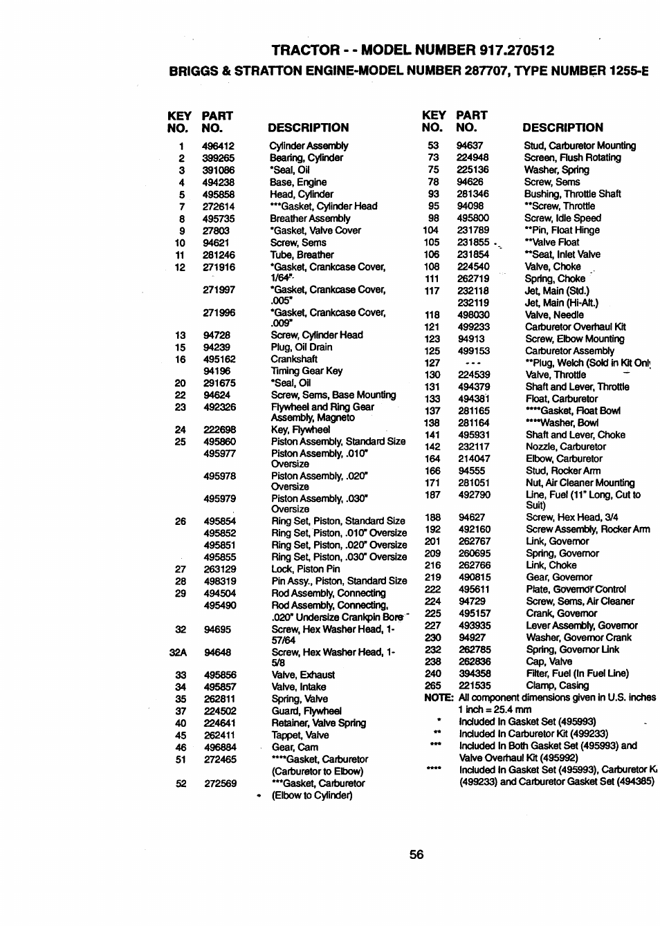 Craftsman 917.270512 User Manual | Page 56 / 60