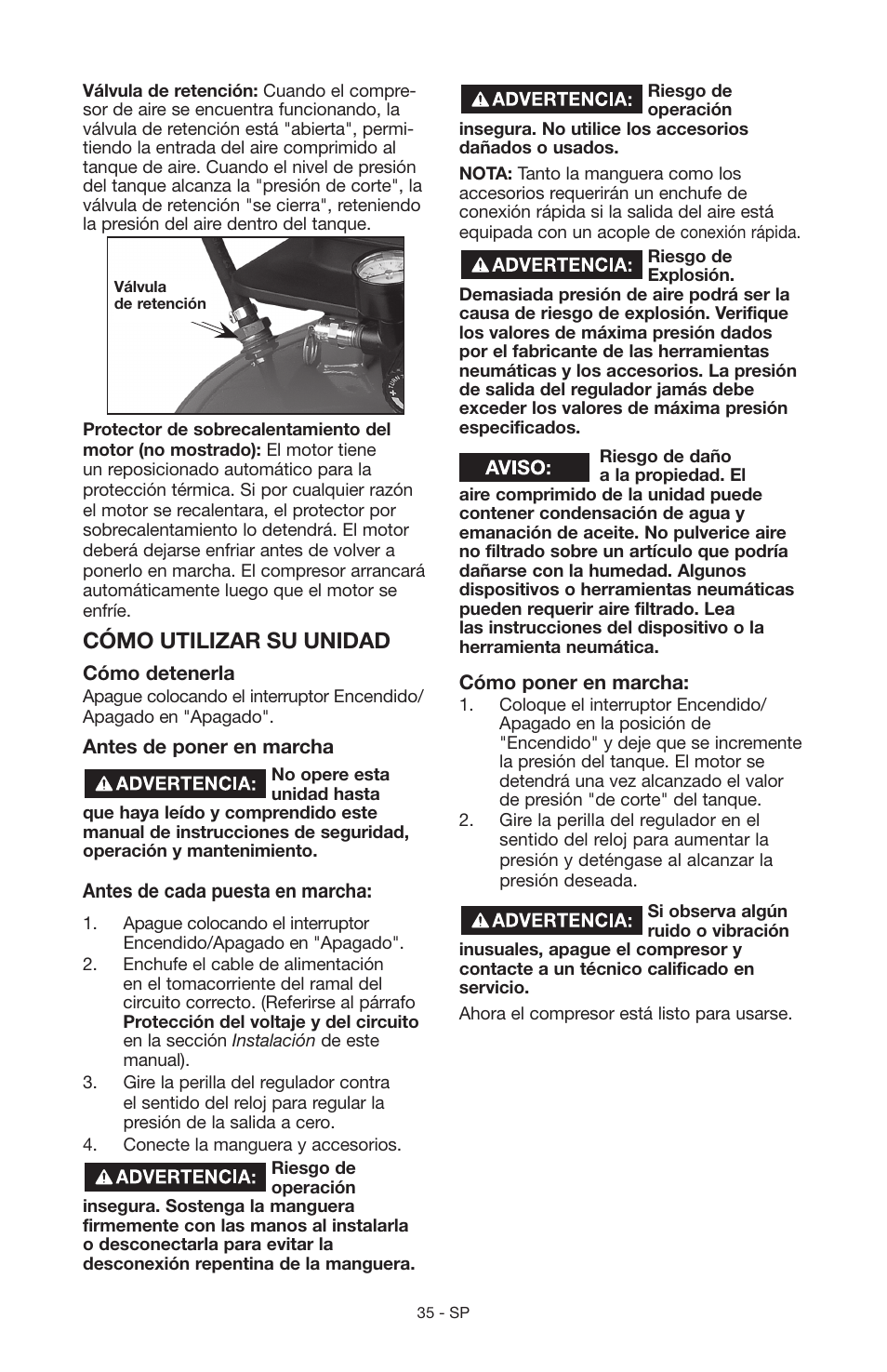 Cómo utilizar su unidad | Craftsman 919.15216 User Manual | Page 31 / 40