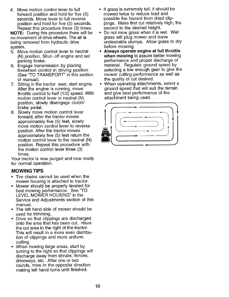 Mowing tips | Craftsman 917.273062 User Manual | Page 19 / 68